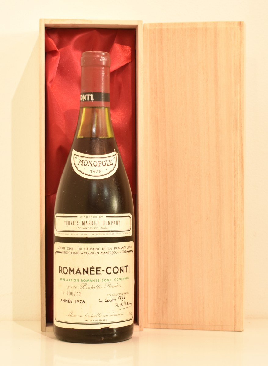 ロマネコンティ空きボトル1976ヴィンテージワインご返信ありがとうございました