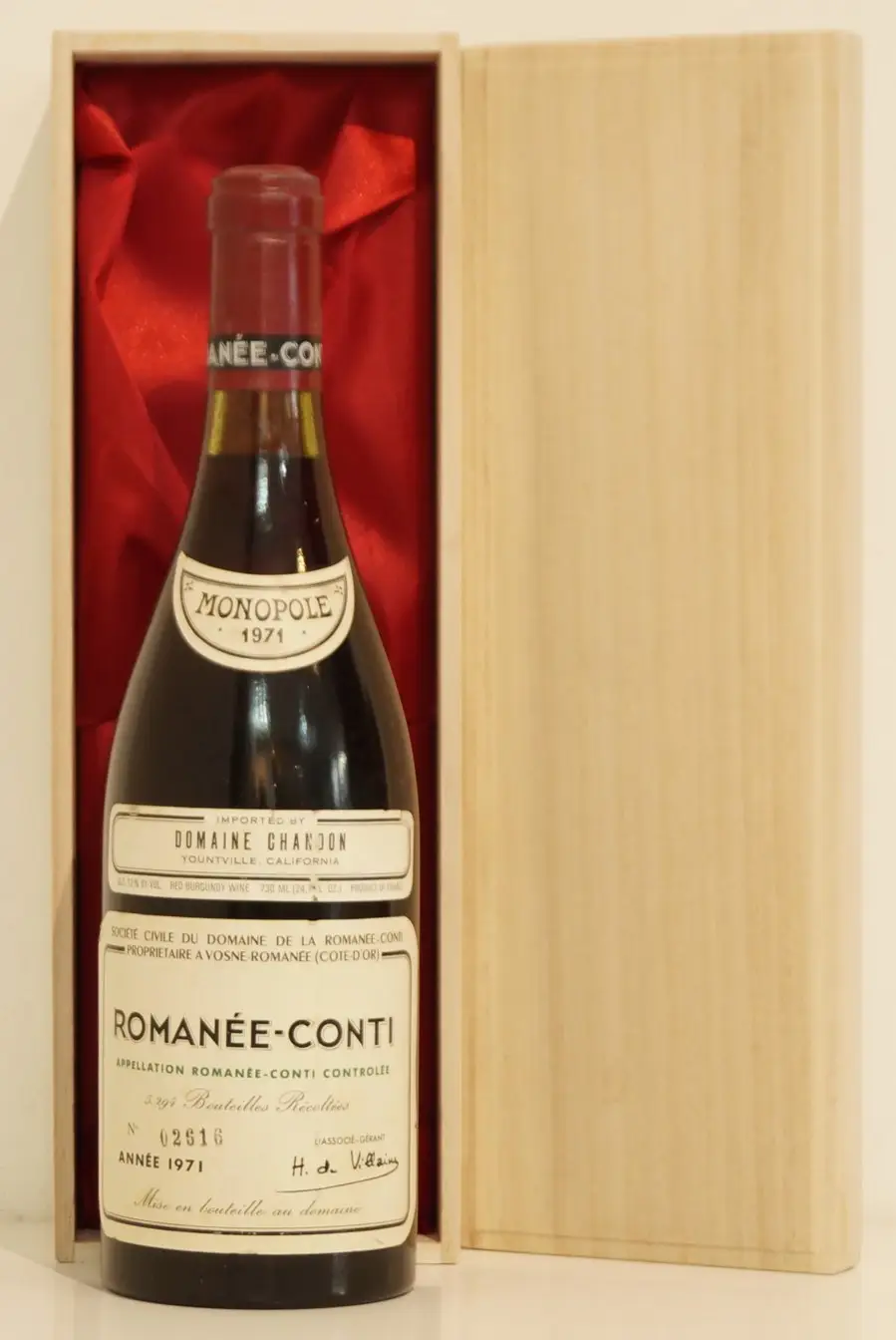 １９７１年 DRC ロマネ・コンティ 赤ワイン