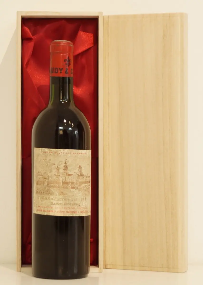 １９６０年 シャトー・コス・デストゥルネル（①ラベルの状態をお確かめください） 赤ワイン
